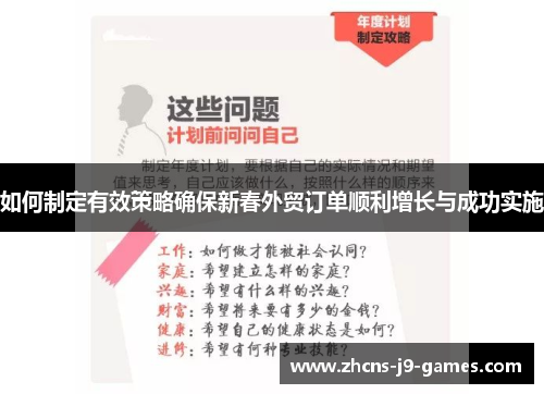 如何制定有效策略确保新春外贸订单顺利增长与成功实施 如何制定有效策略确保新春外贸订单顺利增长与成功实施